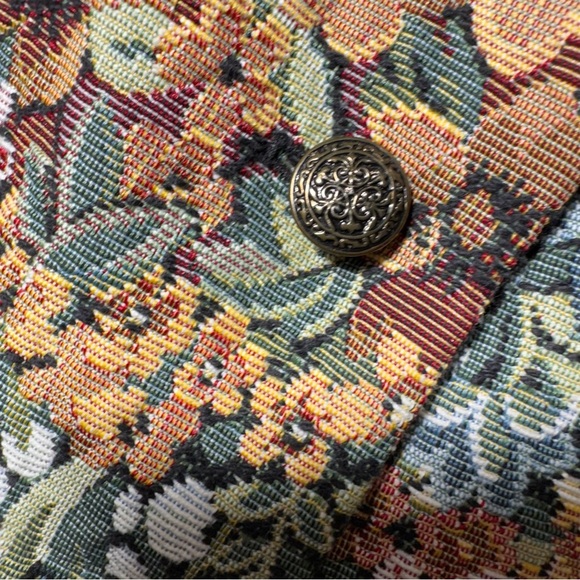 Vintage Cotton Ginny Tapestry Floral Vest Size Small - Picture 5 of 9